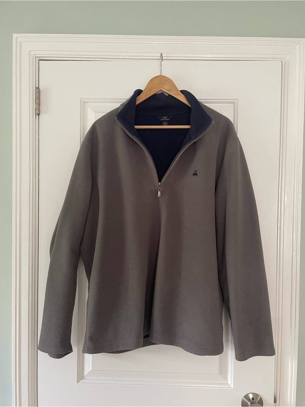 Brooks Brothers dark grey half-zip fleece XL